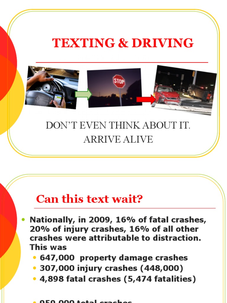 Dangers of Texting While Driving | PDF | Traffic | Land Transport