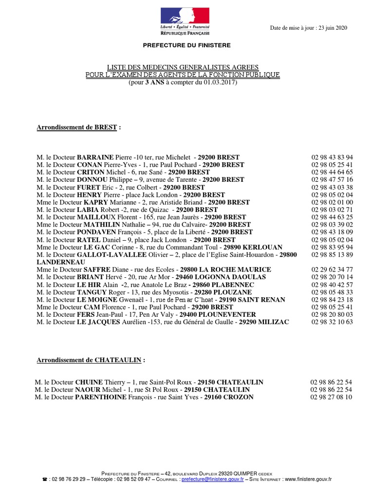 Pdf Télécharger Medecin Agree Finistere Gratuit Pdf | Pdfprof.com