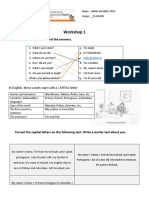 Workshop 1: Match The Questions and The Answers