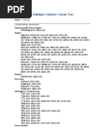 Performing A Multiple Cylinder Cutout Test