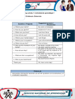 Learning Activity 1 / Actividad de Aprendizaje 1 Evidence: Interview / Evidencia: Entrevista