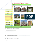 Vocabulary Worksheet: Types of Houses: Match The Houses With Their Names: 1 2 3