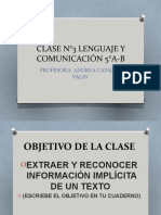 Clase N°3 Lenguaje y Comunicación 5°a-B