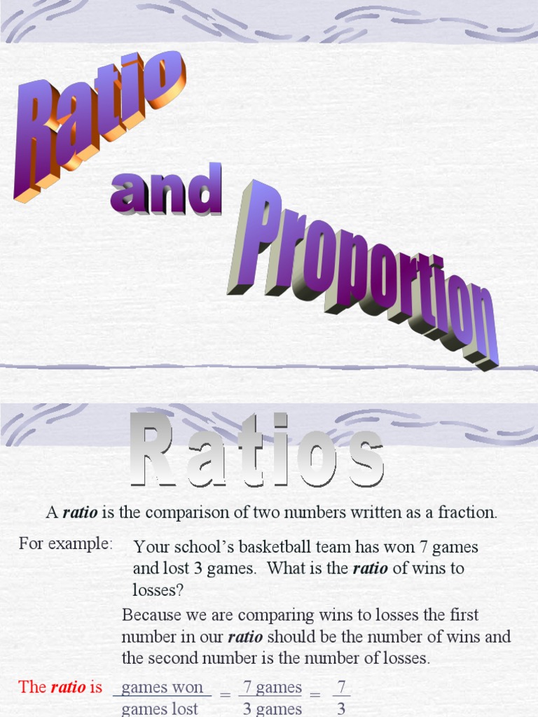 Understanding Ratios and Proportions | PDF | Fraction (Mathematics) | Ratio