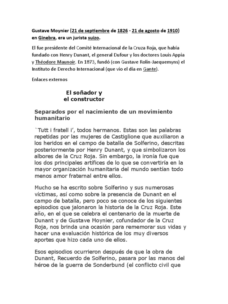 Gustave Moynier PDF Movimiento Internacional de la Cruz Roja y de