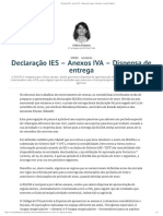 Declaração IES - Anexos IVA - Dispensa de Entrega - Colunistas - Jornal de Negócios PDF