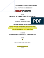 Monografía Letra de Cambio PDF