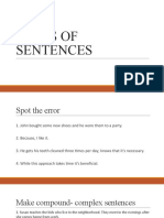 Types of Sentences: Structure and Examples