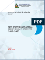 Haiti Plan Strategique National de Santé Sexuelle Et Reproductive 2019 2023