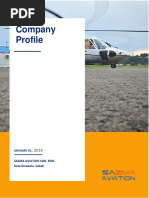 SAZMA Aviation SDN BHD Profile 2019