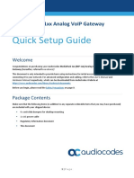 LTRT 52913 MP 11x Sip Analog Gateway Quick Guide