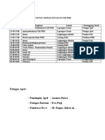 Susunan Jadwal Kegiatan Pab PMR