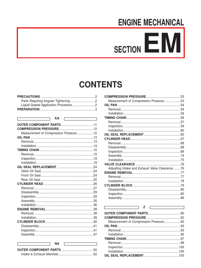 NISSAN 2012 Frontier - Service & Maintenance Guide Instruction Manuals and User Guides visual data 5