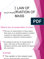 The Law of Conservation of Mass