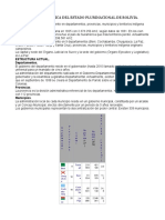 Division Politica Del Estado Plurinacional de Bolivia