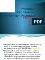 Immunization Programme and Preventive Immunization: Presented By: Kanchan MSC 1 YR