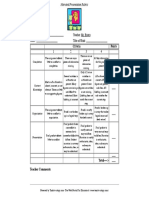 Summative Assessment Rubric