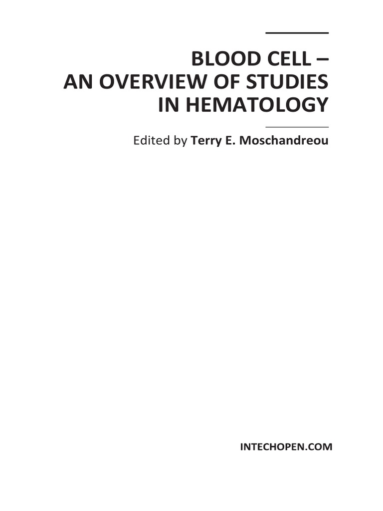 Blood Cell - An Overview of Studies in Hematology PDF | PDF | Immune ...