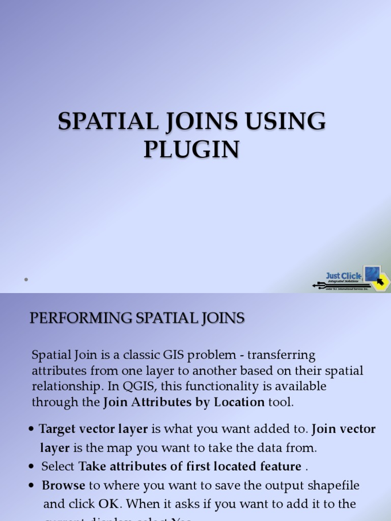 Spatial Joins in QGIS: A Step-by-Step Guide | PDF