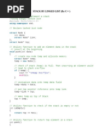 Stack by Linked List (By C++) : #Include