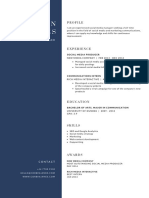 Two Tone Blue and White Corporate Resume