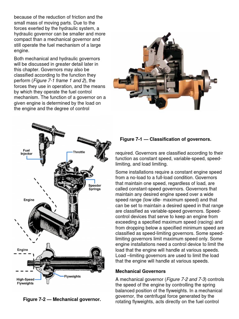 Figure 7-1 - Classification of Governors | PDF | Engines | Force