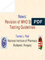 Revision of WHO Stability Testing Guidelines: News