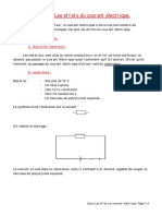 Cours Les Effets Du Courant Electrique