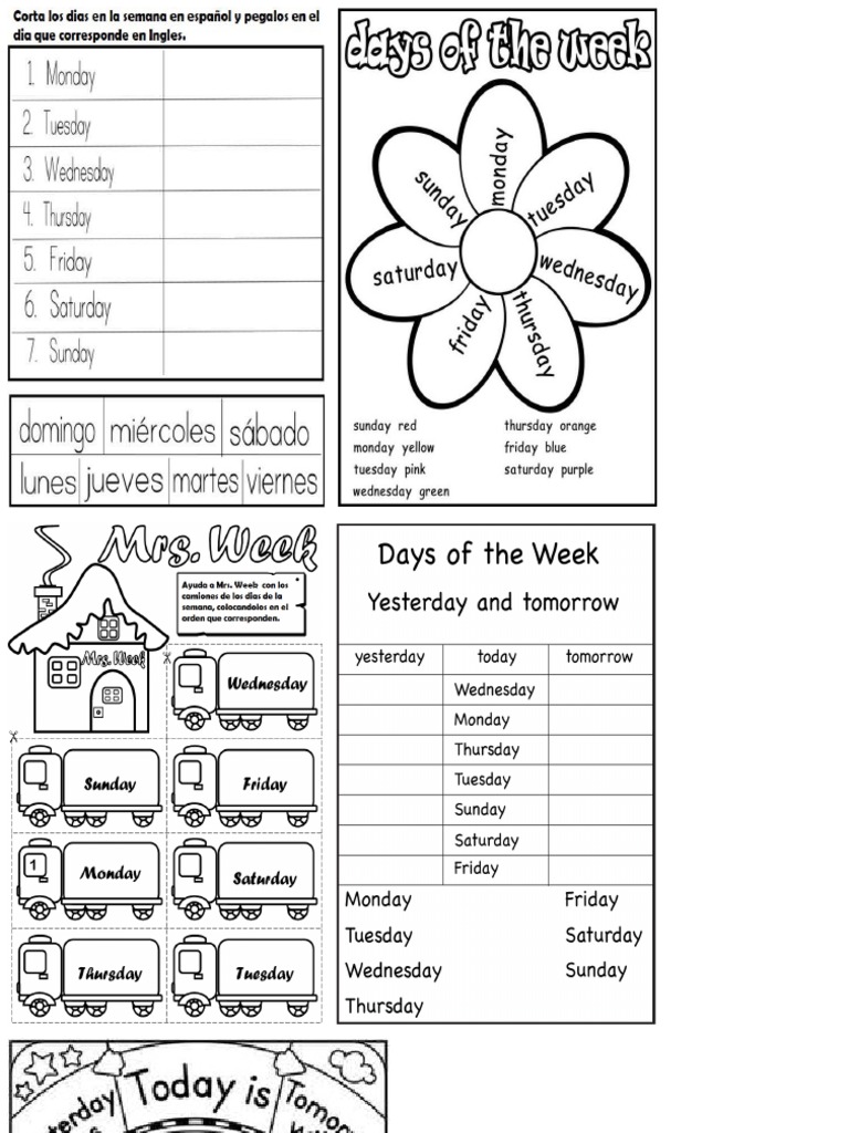 Dias De La Semana En Ingles PDF