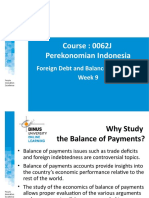 Course: 0062J Perekonomian Indonesia: Foreign Debt and Balance of Payment Week 9