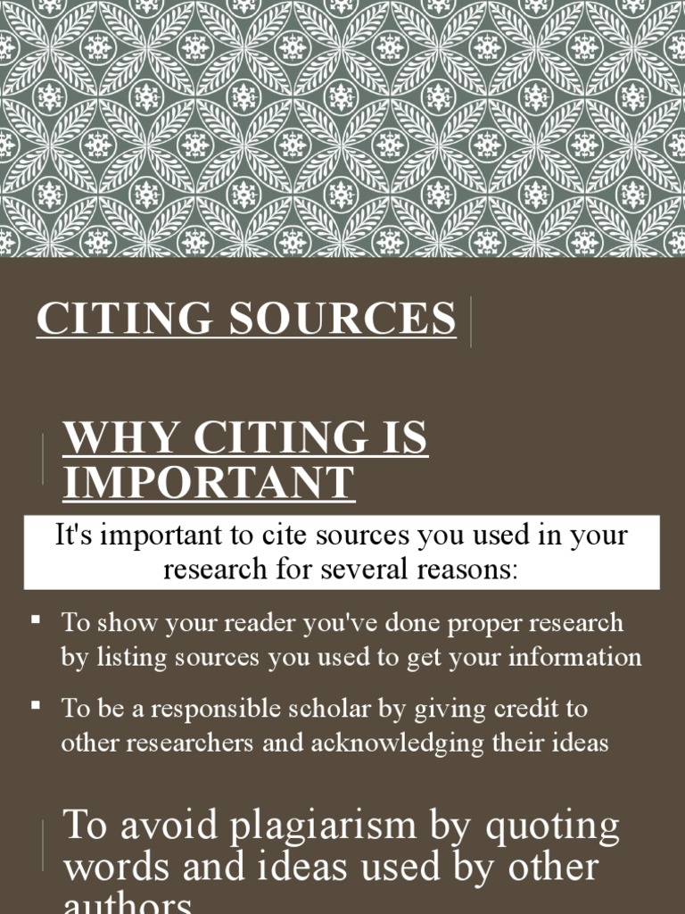 Citing Sources | Download Free PDF | Citation | Academia