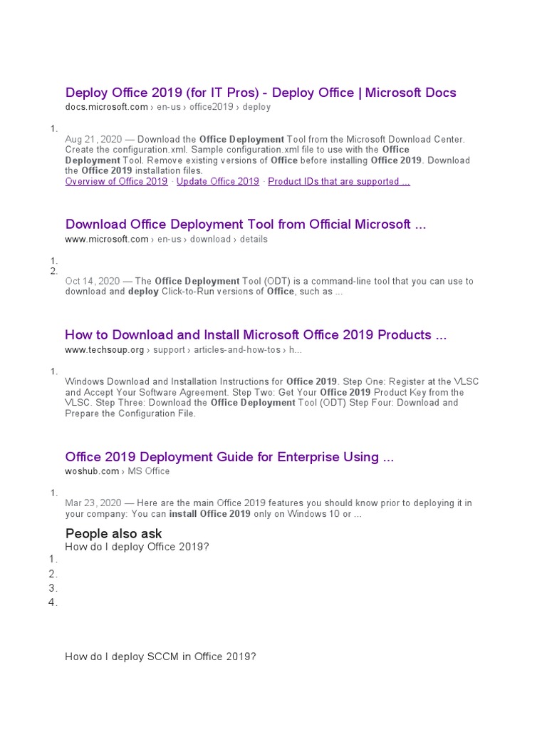Deploy Office 2019 For It Pros