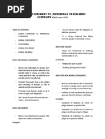 MORAL STANDARDS VS. NONMORAL STANDARDS SUMMARY (PHILO-notes, 2017)