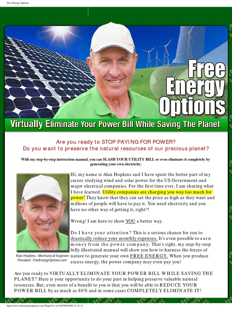 Generate Free Energy: Slash Your Bills | PDF | Solar Power | Wind Power