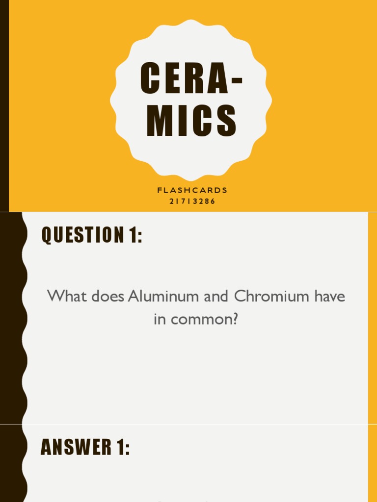 Ceramics flashcards PDF Fracture Ceramics