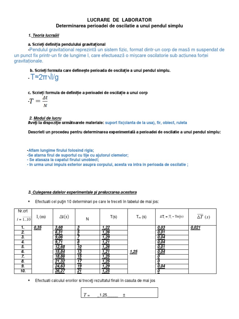 Determinarea Perioadei 2 PDF | PDF