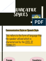 Communicative Styles PDF