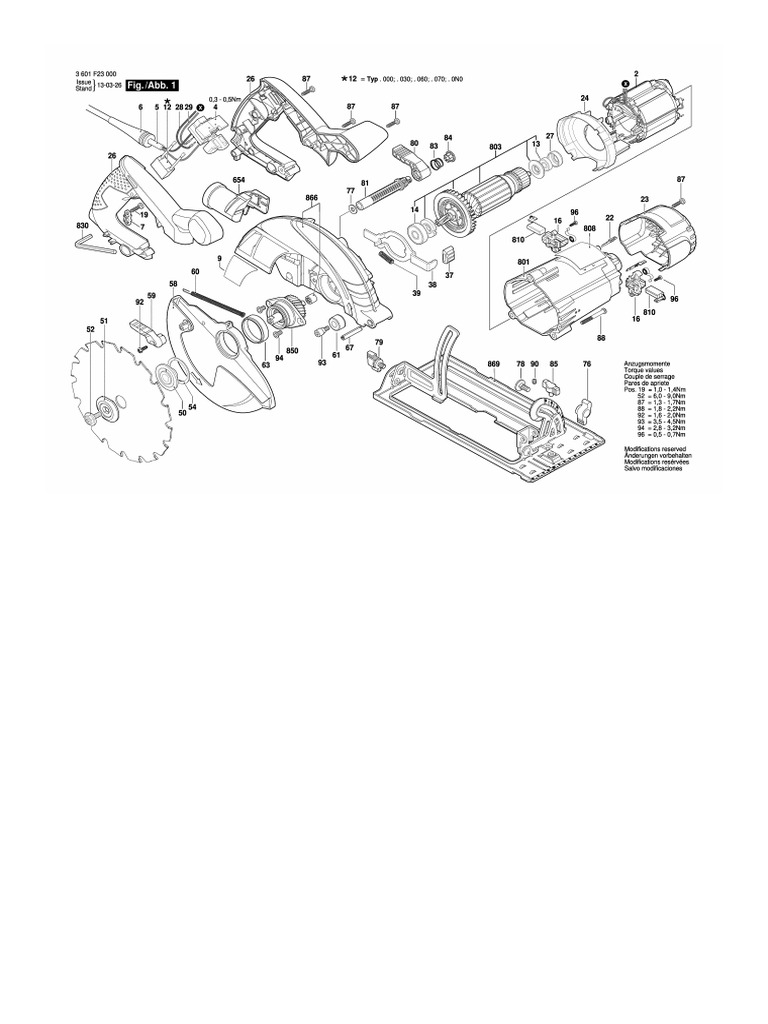Bosch Circular Saw GKS 190 3 60123 000 Illustrations PDF