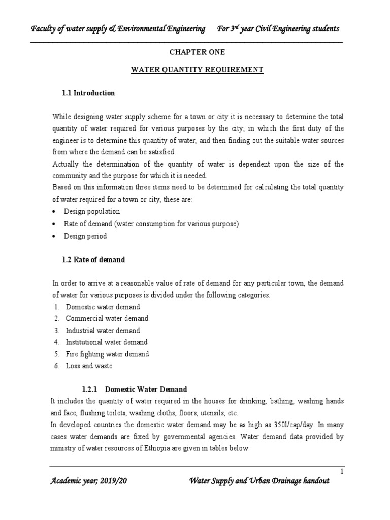 Water Supply and Urban Drainage PDF Download Free PDF Water Supply Wastewater