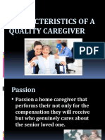 Characteristics of A Quality Caregiver