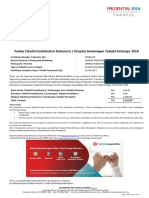 Family Takaful Contribution Statement / Penyata Sumbangan Takaful Keluarga 2018