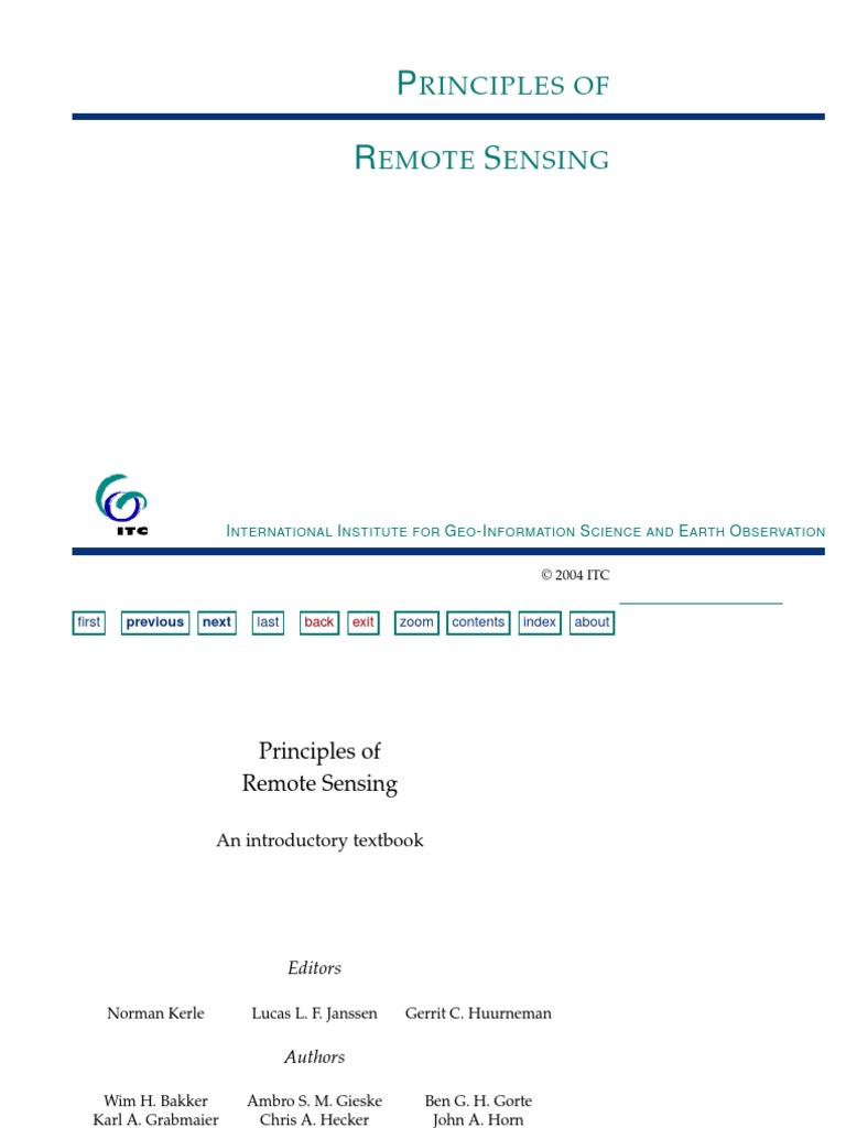 Principles Remote Sensing PDF | PDF | Electromagnetic Radiation ...