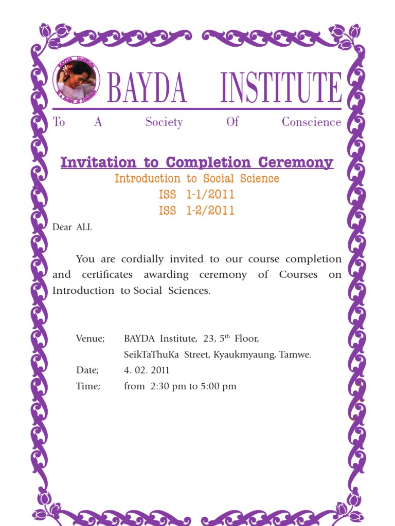 BAYDA Institute Invitation | PDF | Social Science