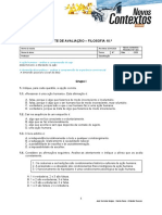 Teste - F10 - Determinismo e Livre-Arb+¡trio e A Dimens+úo Pessoal e Social Da +®tica