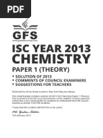 ISC 2013 Chemistry Theory Paper 1 Solved Paper