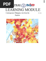 Learning Module: Contemporary Philippine Arts From The Regions