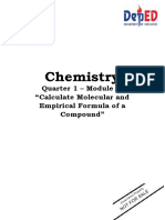 Chemistry: Quarter 1 - Module 8: "Calculate Molecular and Empirical Formula of A Compound"