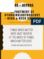 PGI ENT LECTURE (H&N, Thyroid, Salivary)