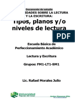 Tipos, Planos y Niveles de La Lectura PDF