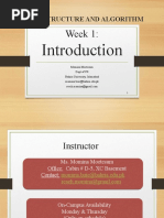 Week 1:: Data Structure and Algorithm